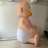 Poupées gonflables de dessin animé bon marché, figurines gonflables personnalisées pour bébés et enfants pour la décoration extérieure