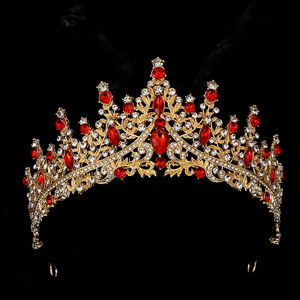 Venta al por mayor hecho a mano Rhinestone princesa Tiara lujo boda cristal coronas princesa Metal tocado nupcial accesorios para el cabello - Product Image 3