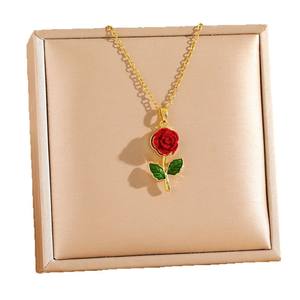 Collar de Cadena para Clavícula de Acero Inoxidable, Diseño Moderno 2026, con Colgante de Rosa, Joyería Versátil y Elegante para Mujer - Product Image 5