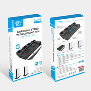 2-in-1 <strong>Cooling</strong> Fan Vertical <strong>Stand</strong> for PlayStation 5 (<strong>PS5</strong>) 3 USB HUB Charger Ports Dual Controller Charger Plastic Game - Product Image 5