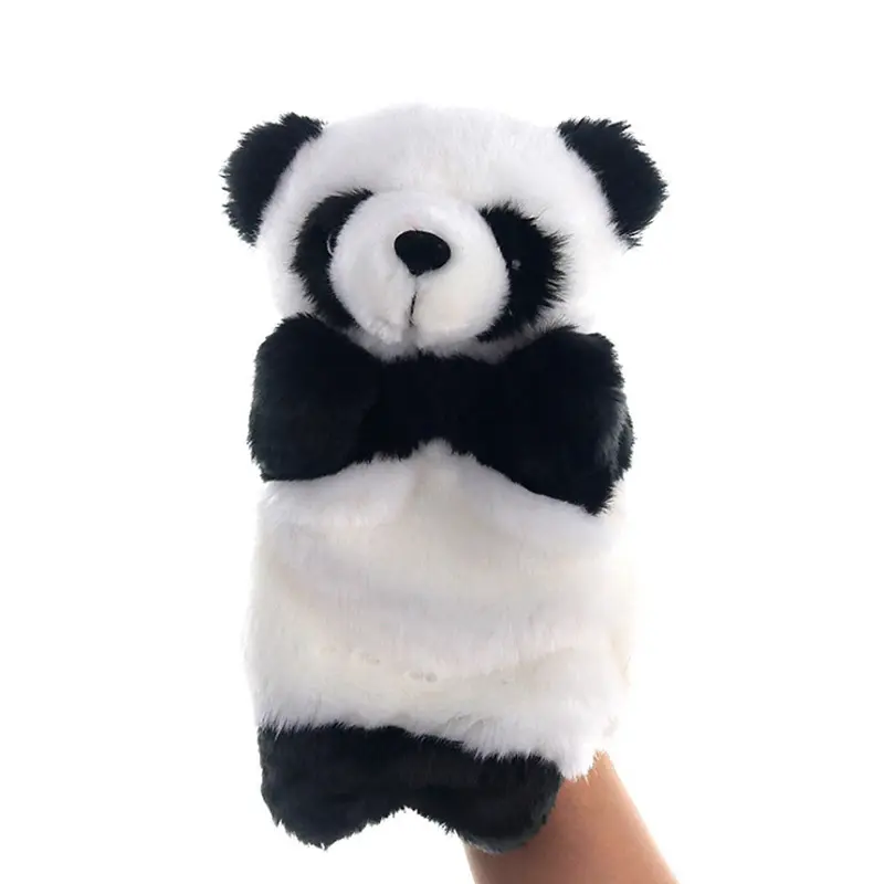 peluches Realistic soft custom toys for early education stuffed animal plush panda hand puppet toys