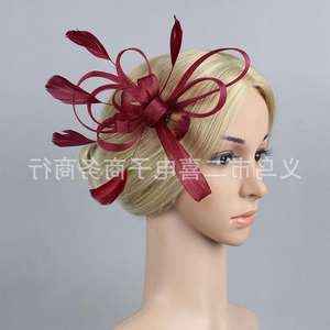 2401 erxi nouvelle mode coréenne chapeaux cheveux accessoires mariée maille fête Photo tête fleur usine ventes directes - Product Image 2