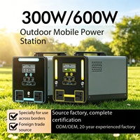 En stock, Onduleur solaire portable d'extérieur transfrontalier 600W grande capacité pour la maison et le camping