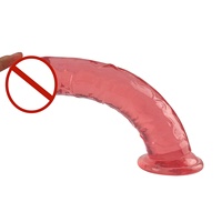 Dildo Realista de TPE de Alta Transparencia con Ventosa Impermeable - Ecológico, Portátil, Multicolor, 375g