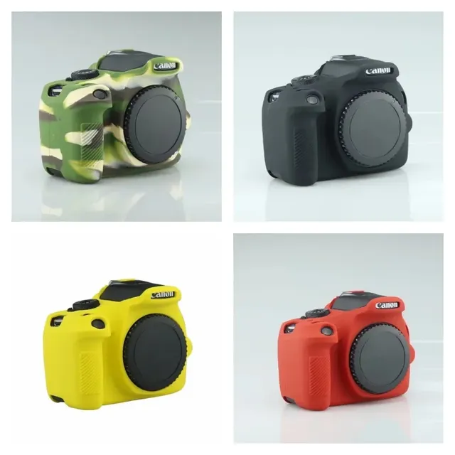 Silicone Armor Case For 1500D DSLR Body Cover For Canon EOS 1300D 1500D 2000D Rebel T7 T6 Kiss X90 Camera Bag