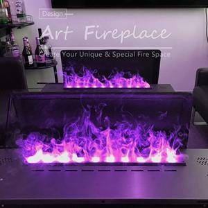 Cheminée électrique intelligente à vapeur d'eau avec flamme LED tactile, petite cheminée électrique avec télécommande - Product Image 6