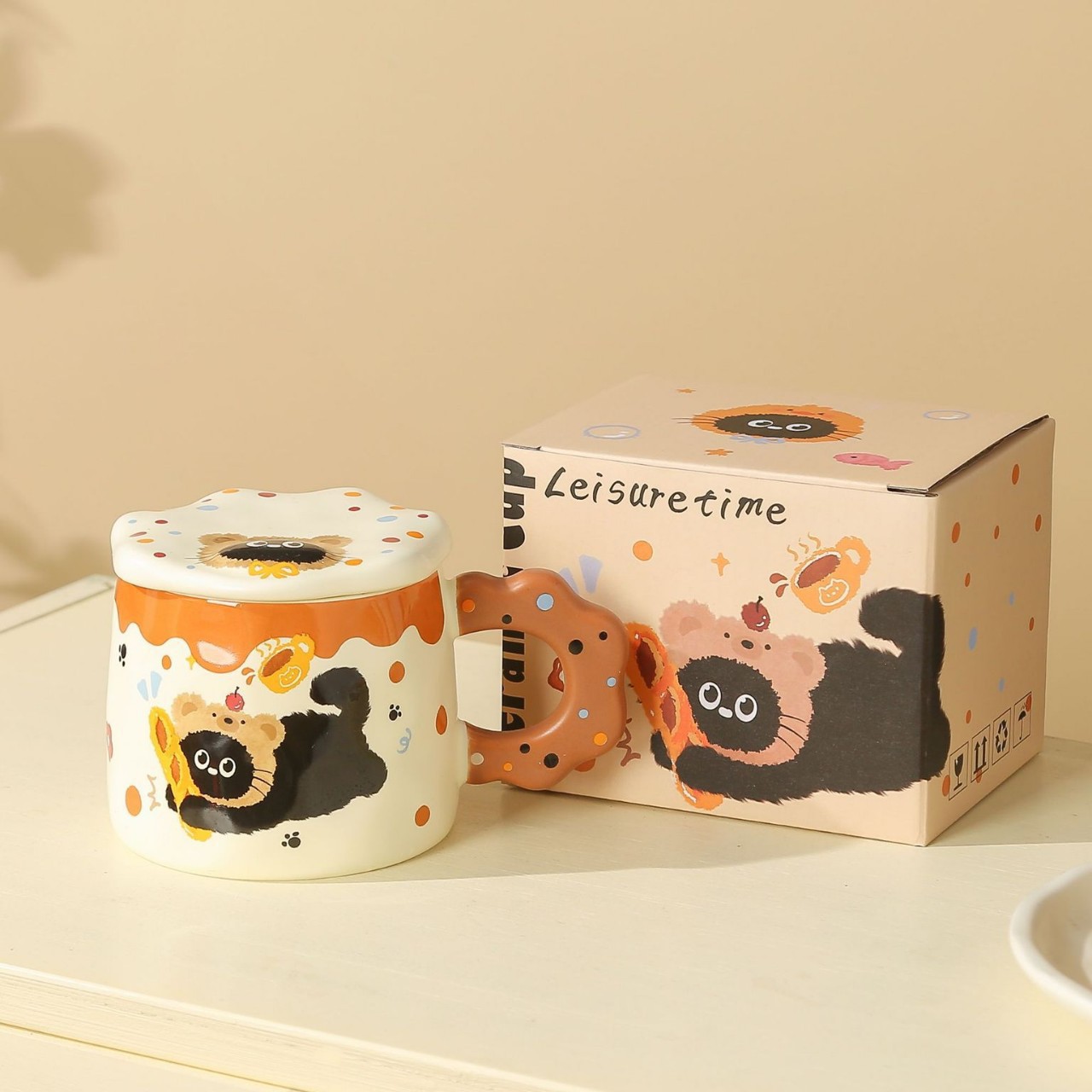 Tasse brune en céramique 400ml