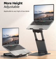 Meilleure vente ergonomique pour support d'ordinateur portable Portable pliable en alliage d'aluminium bureau avec support réglable pour ordinateur portable pour le bureau