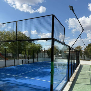 Pista de Pádel Panorámica para Exteriores Equipada con Acero Galvanizado, Vidrio Templado y Césped Artificial - Product Image 3