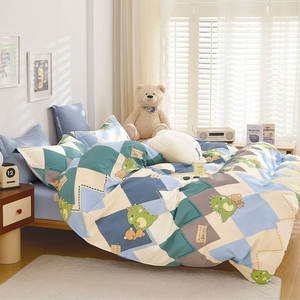 Vente d'usine Ensembles de couettes personnalisés Ensemble de literie en coton <span class=keywords><strong>blanc</strong></span> imprimé pour la maison - Product Image 6