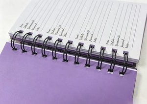 Quaderno a Spirale con Motivo Floreale e Finitura Effetto Legno Rustico, Diario per Password e Testo <span class=keywords><strong>Corsivo</strong></span>, per Casa e Ufficio, Vendita all'Ingrosso - Product Image 4