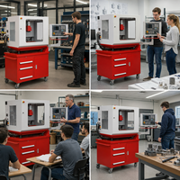 Centre d'usinage CNC 3 axes SIEG Fa4 IKX1 pour l'éducation, ISO20, 4 outils ATC, mini, pour laboratoire de formation, personnalisation en gros