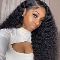 Perruques Lace Front en Cheveux Humains Cambodgiens Vierge, Ondulés Naturels, 10-30 Pouces, Perruque Frontale Complète HD Transparente avec Baby Hair