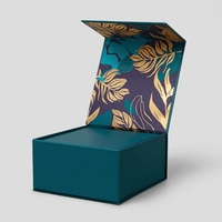 Boîte cadeau en papier rigide pliable magnétique avec doublure en éponge, taille personnalisée, impression multicolore pour vêtements, chaussures et cosmétiques