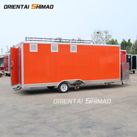 Camión de Comida Cuadrado de Aluminio Personalizable Shimao Oriental, Nuevo, con Certificado DOT, Remolque Móvil Solar para Café y Pizza