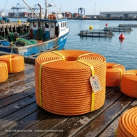Cordage de pêche en polyéthylène PE imperméable, torsadé à 3 brins, cordes flottantes marines pour la pêche commerciale