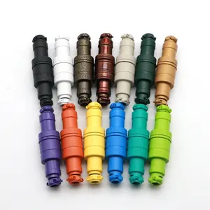 Männliches und weibliches DIY-USB-Kabel Farb beschichteter abnehmbarer Gewinde anschluss gx12 4-poliger 5-poliger weißer Flieger anschluss gx16