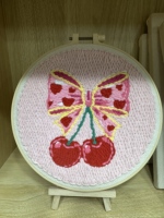 Découvrez de nouvelles loisirs créatifs avec le kit de broderie Punch Needle DIY, ensemble de broderie citron DIY avec cadre en bois et outils, pour débutants