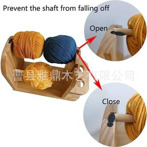 Wooden Yarn Spool Storage Rack Multifunctional <b>Crochet</b> <b>Hook</b> Holder For Workshops Standing Type Solid Wood - Product Image 3
