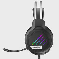 OEM grosir Headset Gaming berkabel Over-Ear dengan lampu LED dan peredam kebisingan mikrofon siap untuk dikirim-Model maks untuk DJ