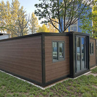 Maison conteneur écologique extensible à double aile de 20 et 40 pieds, 2 chambres, villa mobile préfabriquée étanche avec salle de bain et appartement