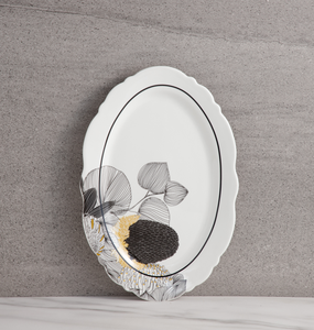 Factory Custom Branded Sunflower Pattern Bone China <b>Dinner</b> <b>Set</b>, Premium Multi-piece Tableware Gift Box Bulk Supply - Product Image 3