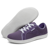 Nouvelles chaussures minimalistes décontractées Fly Knit à semelle plate en caoutchouc de 3 mm, avec une large boîte à orteils, pour la marche pieds nus