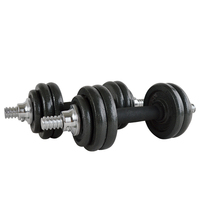 Ensembles d'haltères peints en noir réglables en fonte d'haltères de fitness 10/15/20/30/50 kg pour un usage domestique