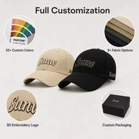 Gorra de Béisbol Sunw con Bordado de Hojas, 6 Paneles, 100% Poliéster, Hebilla Metálica Ajustable, Unisex, Estilo Dad Hat, para Uso Casual y Urbano, 6 Colores