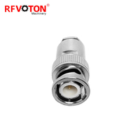 Connecteurs RF haute performance pour câbles CCTV BNC mâle droit à sertir avec câbles RG58, RG-58, RG142, LMR195, LMR-195, RG400, RG303