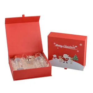 Personalizado creativo impreso bufanda calcetines vela tazas regalo de lujo Nochebuena embalaje de caja de regalo Navidad