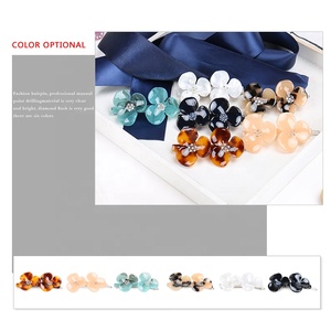 Épingle à <span class=keywords><strong>cheveux</strong></span> Bunea Fashion à double <span class=keywords><strong>fleur</strong></span> en acétate, épingle à <span class=keywords><strong>cheveux</strong></span> en acétate bleu pour femmes - Product Image 4