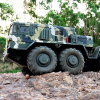 CROSSRC BC8 1/12 Camion Militaire Soviétique MAZ537 à Coque Métallique Rigide 8x8, Modèle de Voiture RC pour Hobby, Télécommande 6 Canaux, Portée 100M