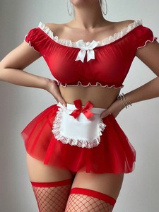 Nuove camicie da notte <span class=keywords><strong>a</strong></span> tre pezzi Sexy da donna in pizzo con fiori in pizzo Sexy - Product Image 5