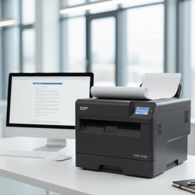 IDP Solid Dual-Sided PVC ID Card Printer Professional Plastic Card Printing Machine Label Maker USB 203dpi 3-Year Stock SDK 20mm