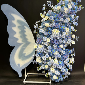 Décoration <span class=keywords><strong>de</strong></span> <span class=keywords><strong>fond</strong></span> <span class=keywords><strong>de</strong></span> fleurs artificielles en forme <span class=keywords><strong>de</strong></span> papillon géant, produit fini pour les décorations <span class=keywords><strong>de</strong></span> mariage à grande échelle - Product Image 5