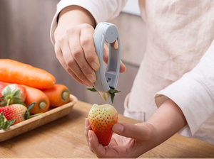 Outil manuel multifonctionnel en acier inoxydable, portable, compatible lave-vaisselle, pour fruits et légumes, éplucheur de fraises, <span class=keywords><strong>ananas</strong></span>, tomates - Product Image 2