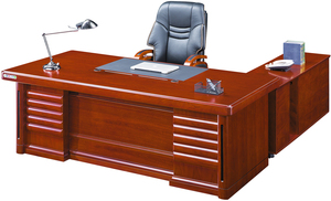 Mesa de oficina ejecutiva moderna de lujo Diseño único de madera Boss con <span class=keywords><strong>pintura</strong></span> de <span class=keywords><strong>chapa</strong></span> <span class=keywords><strong>y</strong></span> extensión en forma de L - Product Image 2