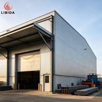 Nave Industrial Prefabricada de Acero de Gran Envergadura, Fábrica de Procesamiento Industrial, Planta de Producción con Estructura Metálica Anticorrosión