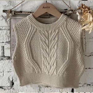 Automne hiver enfant en bas âge unisexe coton solide <span class=keywords><strong>tricot</strong></span>é sans manches bébé <span class=keywords><strong>gilet</strong></span> - Product Image 2
