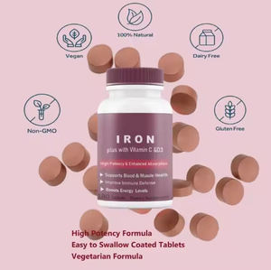 Oem ספיגה גבוהה ספיגה גופרית תוספת ברזל + ויטמין c טבליות להגביר אנרגיה תוספי בריאות - Product Image 4