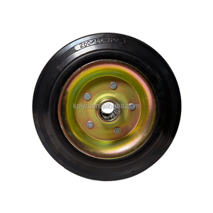Fabrikdirektverkauf verzinkte 8 Zoll Massivkautschukrad-Seitenhalterung industrielle Rollen Trolley-Roller - Product Image 4