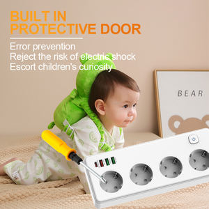 Regleta de alimentación a prueba de explosiones GaN estándar de la UE con <span class=keywords><strong>interruptor</strong></span> de control principal Regleta de alimentación multipuerto de carga rápida de 4 enchufes - Product Image 6