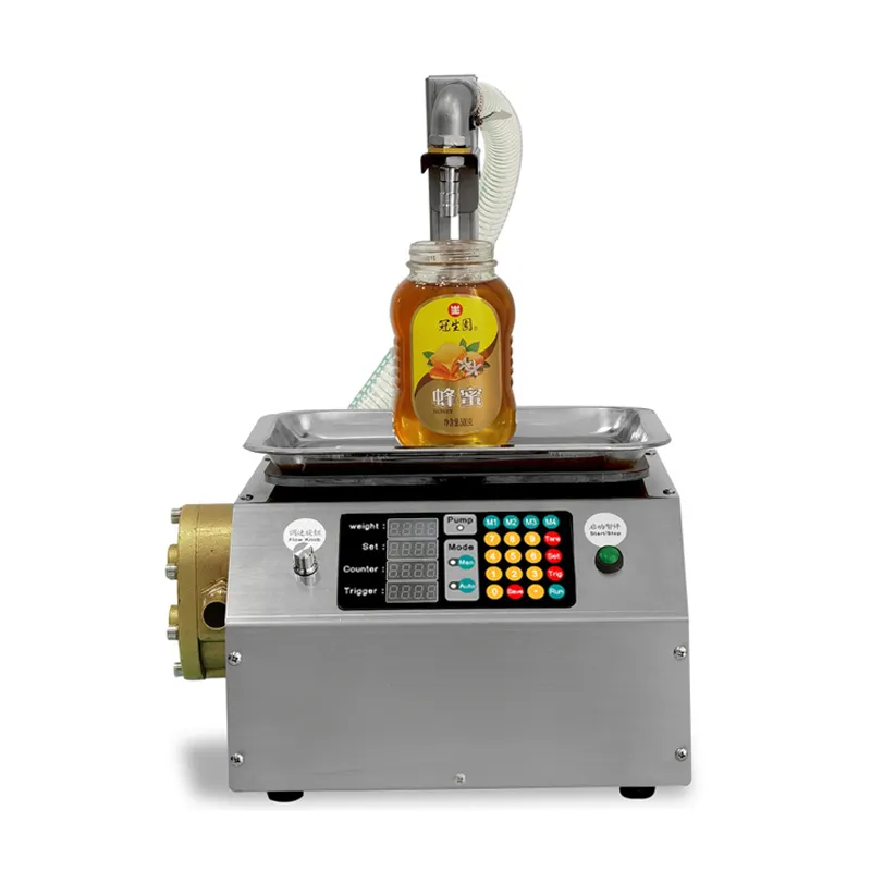 Automatic Liquid Filling Machine Honey Oil Dispenser Sesame Butter Quantitative Glues Cosmetic Weighing Filling Packing Machine