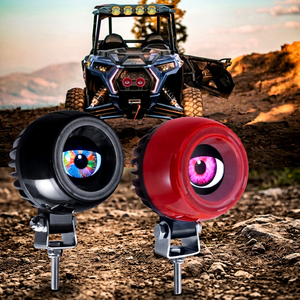 New Custom Dynamic Blinking RGB Devil Eyes LED <b>Light</b> for SUV/ATV with Moving Eyes IP68 Waterproof Universal Fitment - Product Image 1