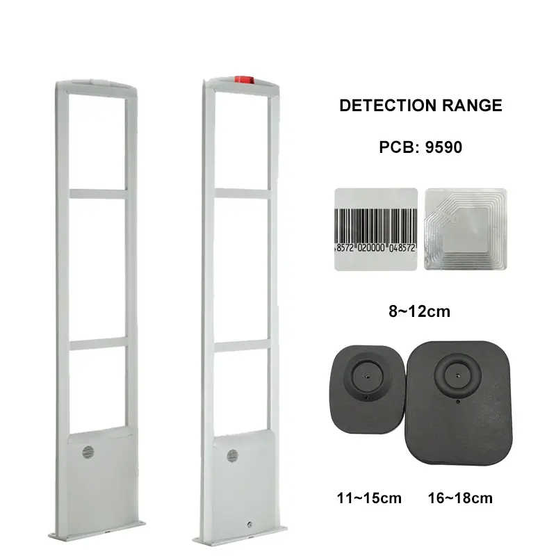 Sistema de etiquetas antirrobo de detección de seguridad EAS personalizado al por menor alarma RF 8,2 MHz detección EAS sistema antena para tienda minorista