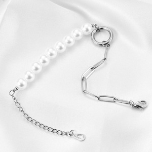 Pulsera de Cadena de Perlas Geométricas de Acero Dorado para Mujer, Uso Diario, Acero Inoxidable 304 AD1597 - Product Image 4