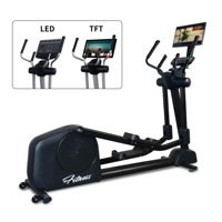 Machine de fitness professionnelle pour salle de sport, cross-trainer, elliptique avec écran miroir rotatif