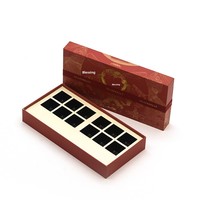 Boîte cadeau en chocolat, boîte cadeau créative pour rouge à lèvres, emballage pour confiseries et pâtisseries, boîte rectangulaire à couvercle supérieur et inférieur, boîte imprimée avec logo