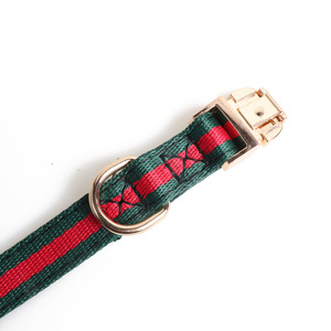 Nouveau collier pour animaux de compagnie en nylon tissé rouge et vert avec boucle en métal et déverrouillage rapide pour petits animaux - Product Image 4